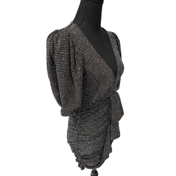 NWT For Love and Lemons Metallic Glitter Dress M - Picture 5 of 13